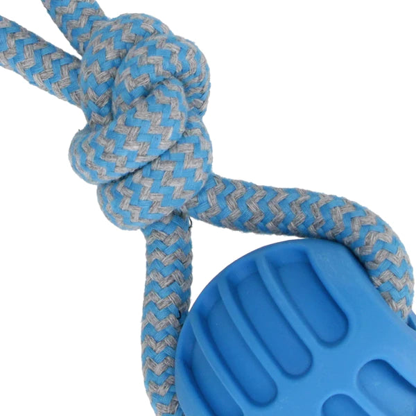 Hundelegetøj – trækbold, blå 20.