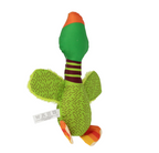 Hundelegetøj formet som en and med pivelyd. måler 22cm.