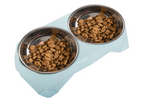 Dobbelt metalskål til hund - 350ml x2