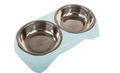Dobbelt metalskål til hund - 350ml x2
