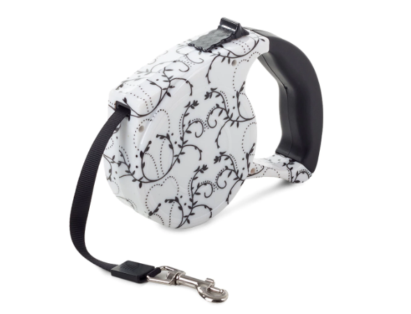 Flexi snor til hund m. mønster - 5m, op til 15kg.
