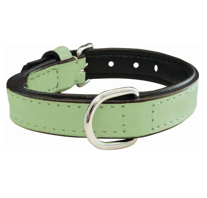 Lime grønt halsbånd til hunde 40x2cm - m. polstring.