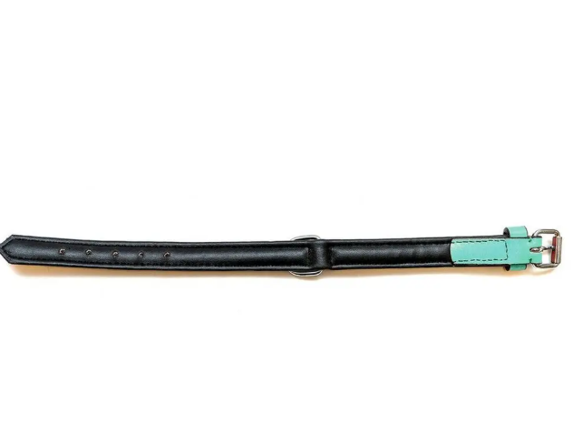 Lime grønt halsbånd til hunde 40x2cm - m. polstring.