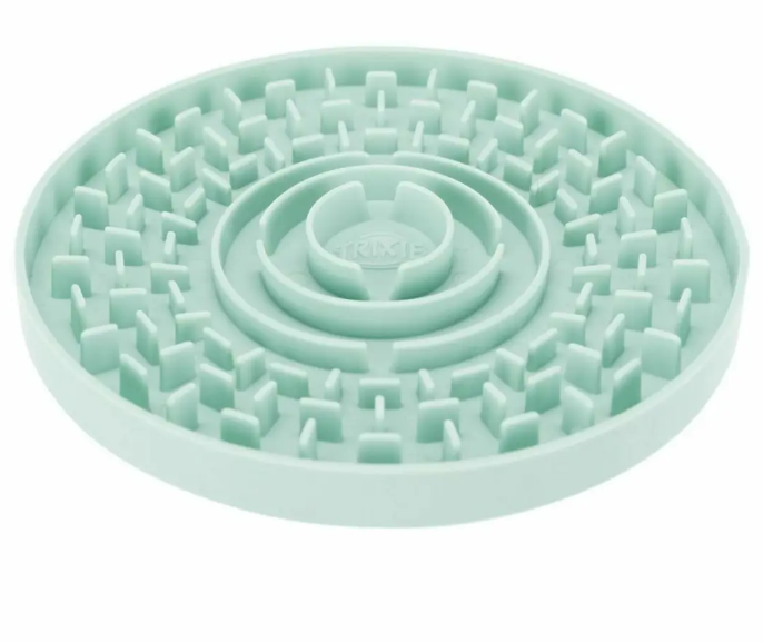 Slowfeeder foderskål til både fast og cremede kost. Sænker hundens spisetempo. Kan fryses.