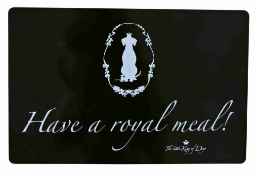 Gulv måtte til under hundeskåle, skridsikkert underlag så skålene holdes på plads, nem rengøring af måtten.