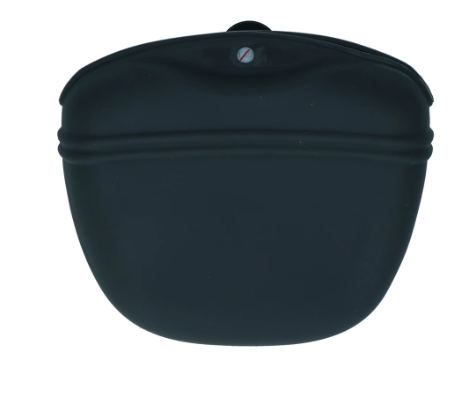 Godbidtaske i ren silikone m. magnetisk lukning. Nem rengøring. Clips til fastgørelse i bælte.