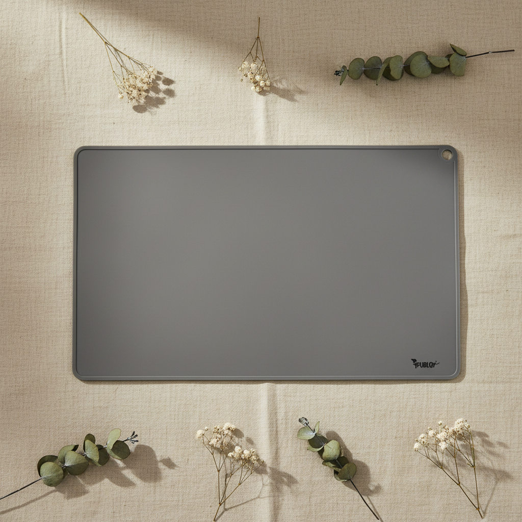 Dobbelt silikone måtte - beige studio