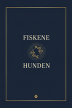 Fiskene Hunden – minimalistisk stjernetegn plakat i navy og guld