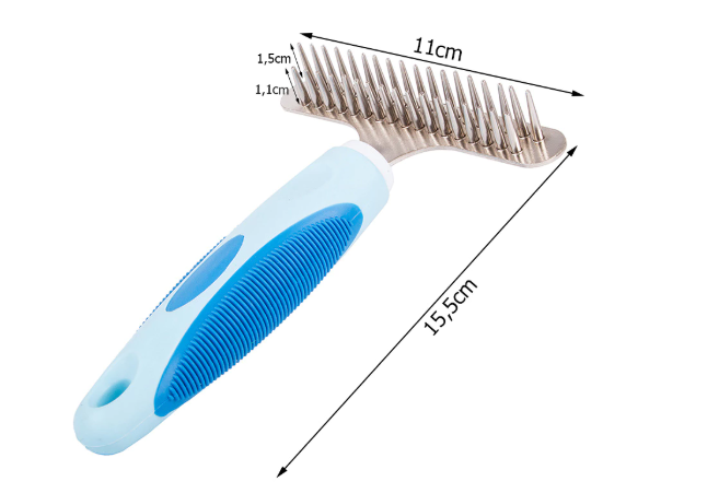 Trimmerbørste til hund. Fjerner underuld og løse hår - uden at skade overpelsen.