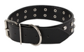 Hundehalsbånd med nitter i øko-læder. Justerbart.