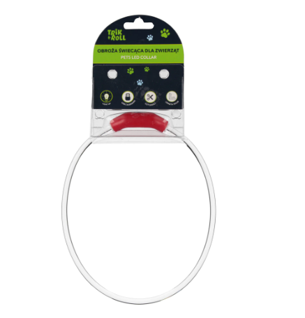 LED halsbånd til hund - USB opladeligt. Øger sikkerheden i mørket.