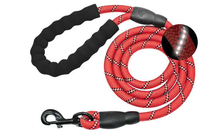 Træningsline til hund m. refleks. 120cm lang.