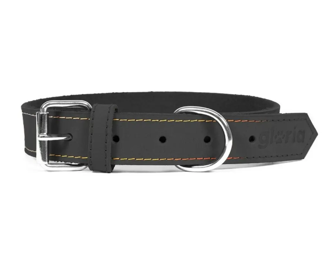 Sort hundehalsbånd fra Gloria - 35cm