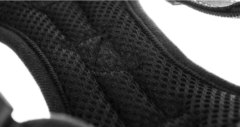 Trykfri hundesele – størrelse L og M (med refleks og håndtag)