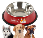 Hundeskål i metal - 1 liter med anti-slip.