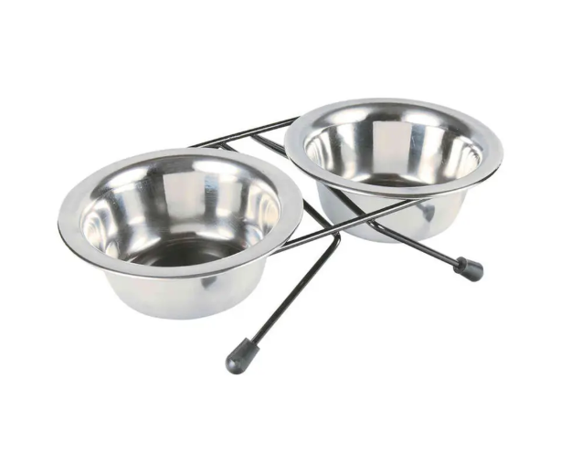Madskål til hund med dobbelt skåle. 200ml eller 400ml.